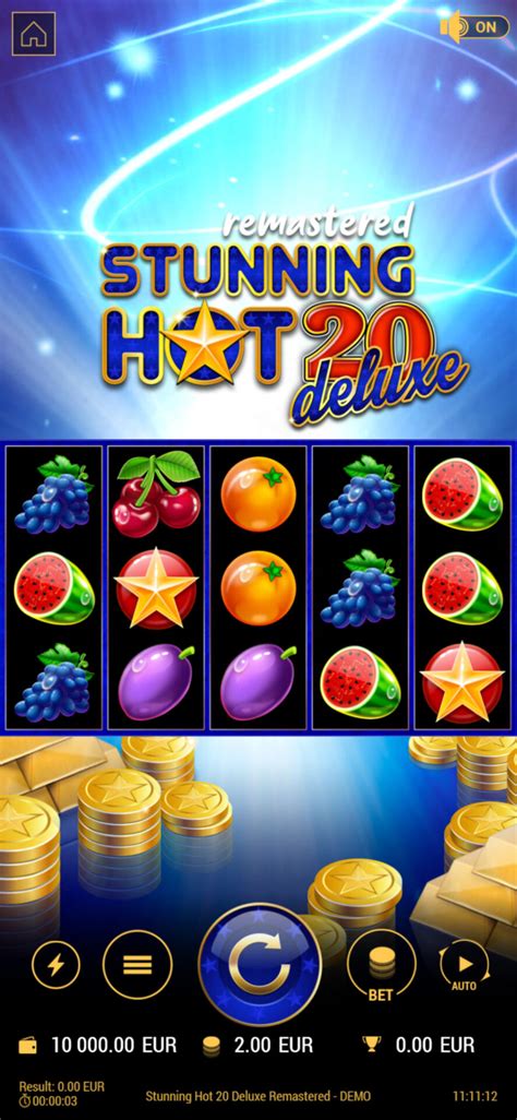 stunning hot 20 deluxe remastered slot  Stunning Hot 20 Deluxe Remastered is an online slots game created by BF Games with a theoretical return to player (RTP) of 96
